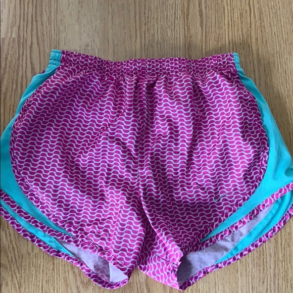 Nike Pink & Gray Tempo Shorts with Aqua Mesh Small - Picture 1 of 5